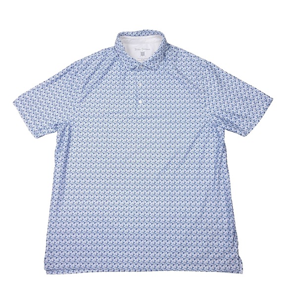 Hickey Freeman Other - Hickey Freeman Cocktail Glass Print Short Sleeve Polo Shirt Mens size XL